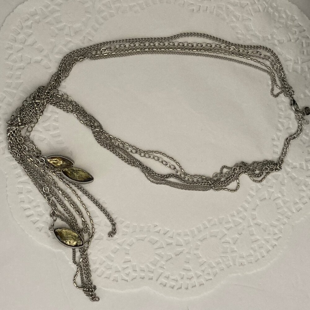 Vera Bradley Silver Layered Charm Necklace Earring Set - Picture 5 of 11